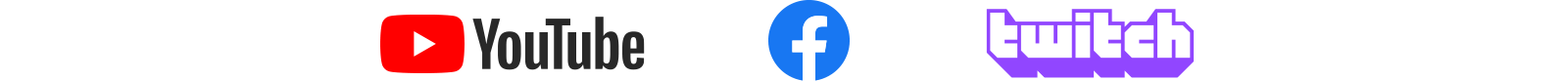 Logos - YouTube Facebook Twitch