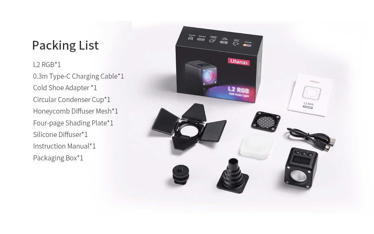 Ulanzi L2 RGB COB Magnetic Video Light